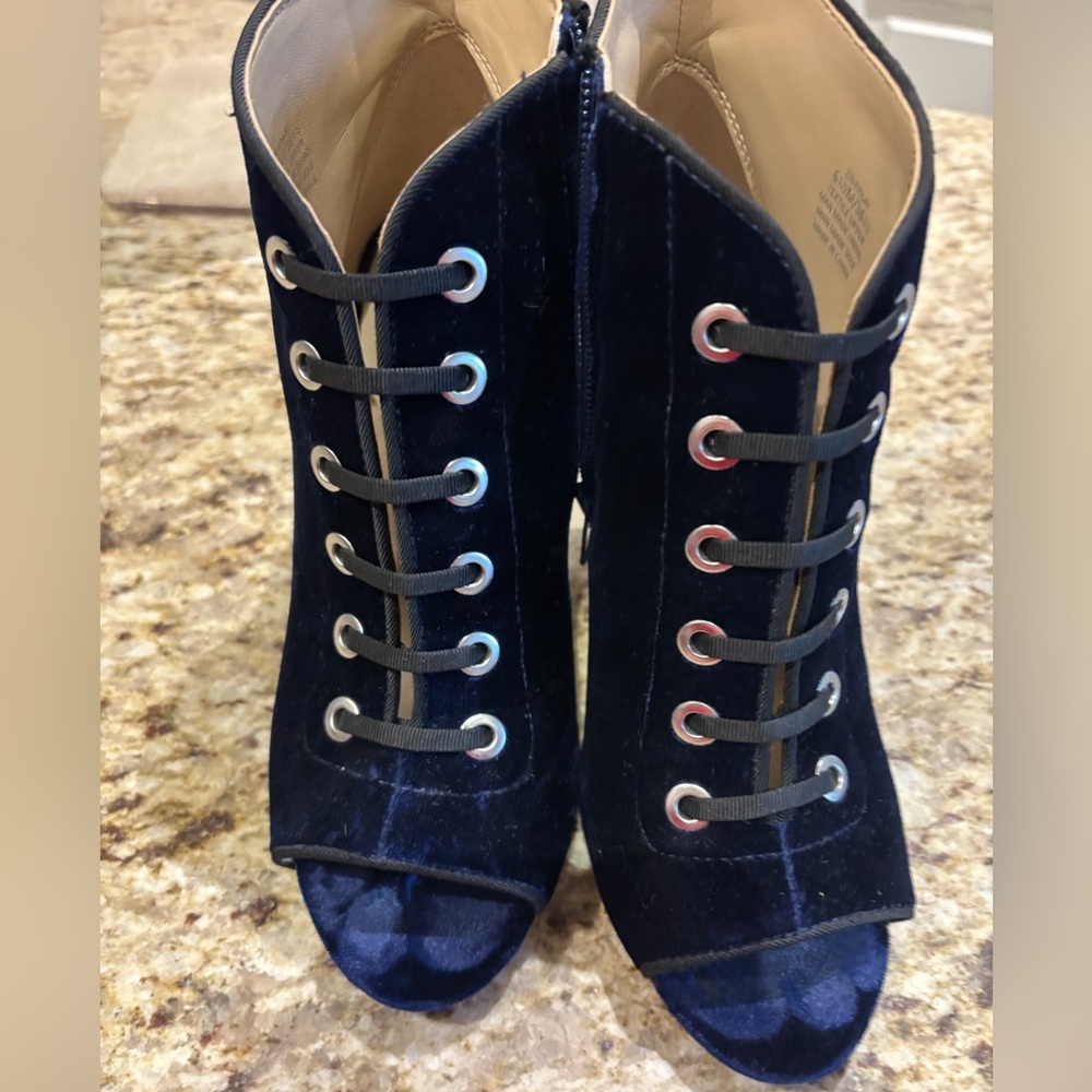 Enzo Angiolini velvet bootie. Worn once